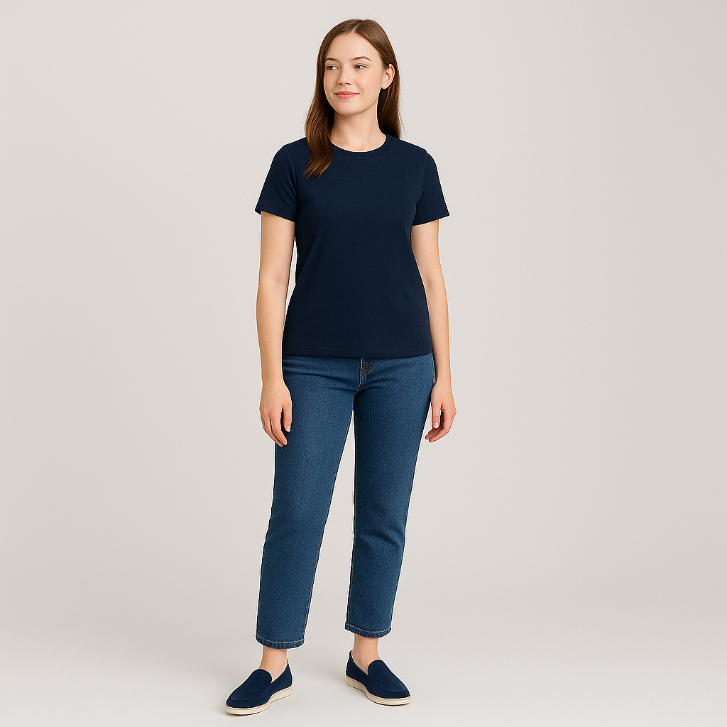 Nora - Mocasín de ante con suelas blancas