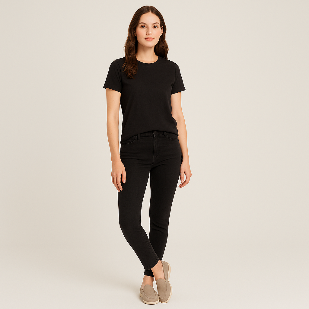 Nora - Mocasín de ante con suelas blancas