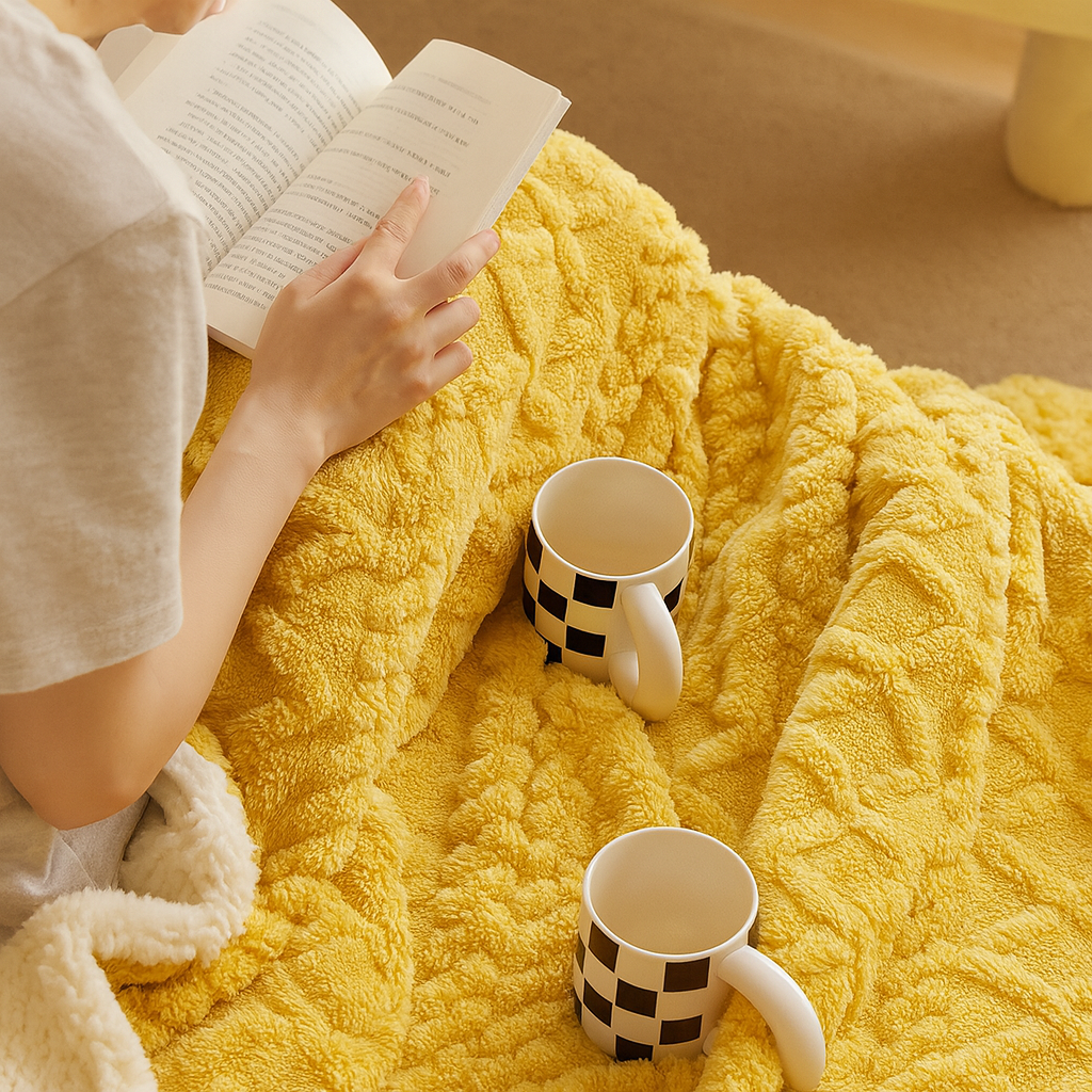 Soren | Manta de invierno gruesa de lana de cordero