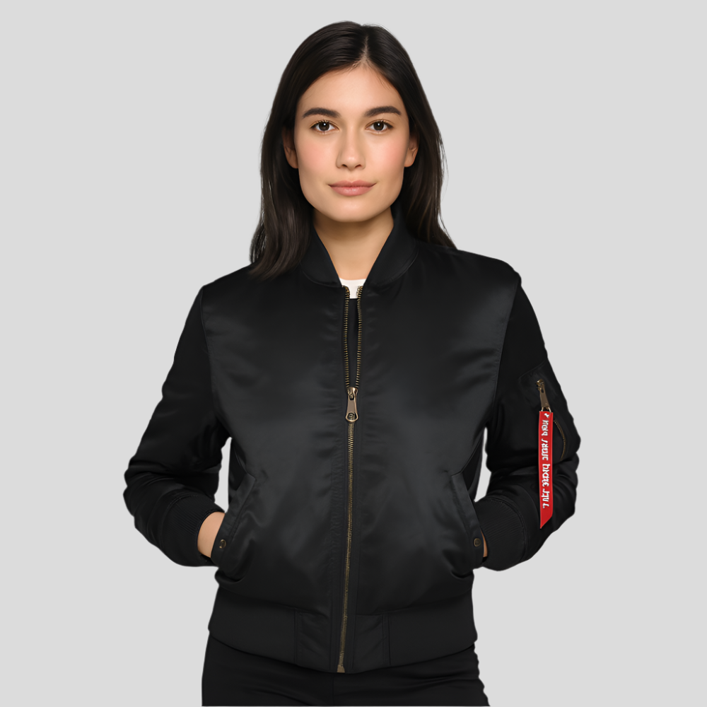 Bomberjacke MA-1 für Damen – Klassisches Design mit Rippbündchen