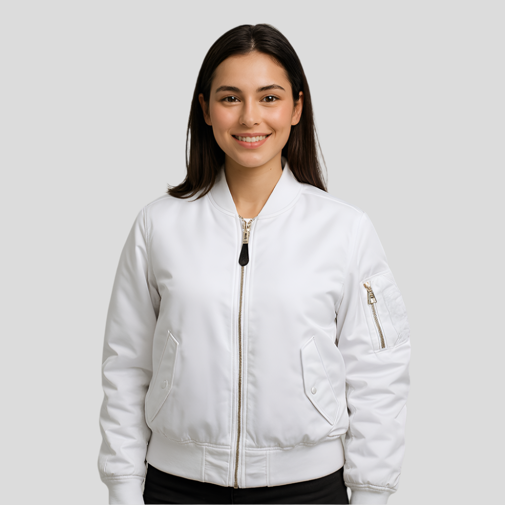 Bomberjacke MA-1 für Damen – Klassisches Design mit Rippbündchen