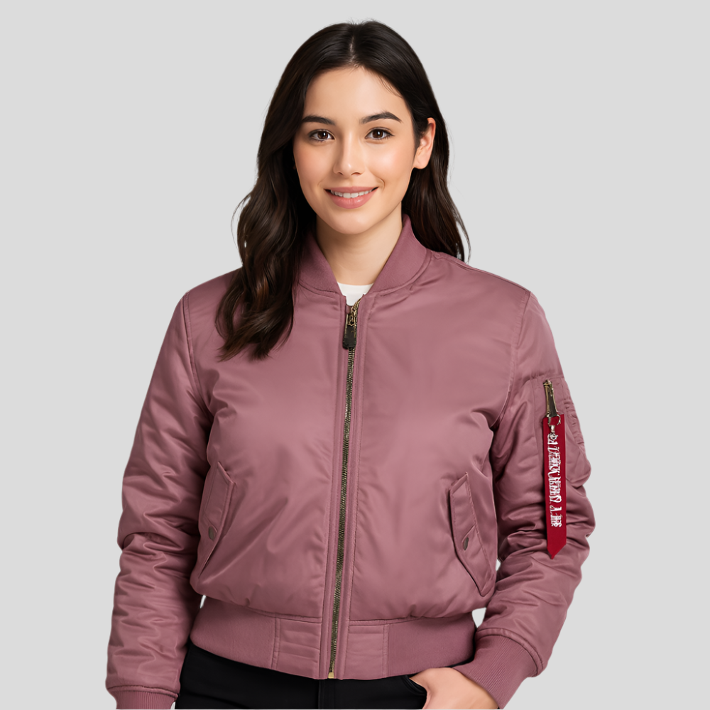 Bomberjacke MA-1 für Damen – Klassisches Design mit Rippbündchen