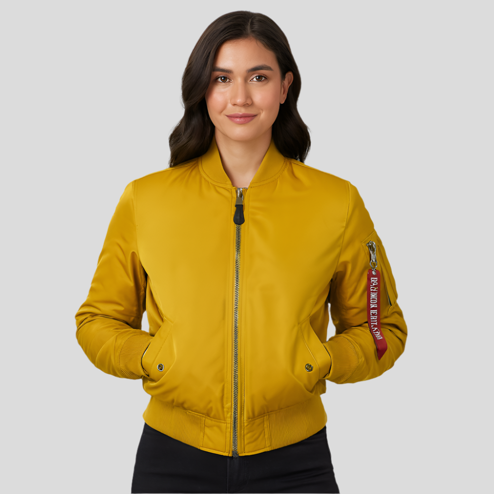 Bomberjacke MA-1 für Damen – Klassisches Design mit Rippbündchen