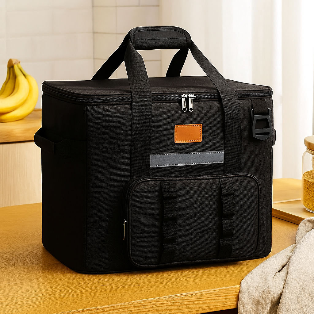 Große, faltbare Kühltasche – Multifunktionale Picknick- & Campingtasche mit mehreren Fächern