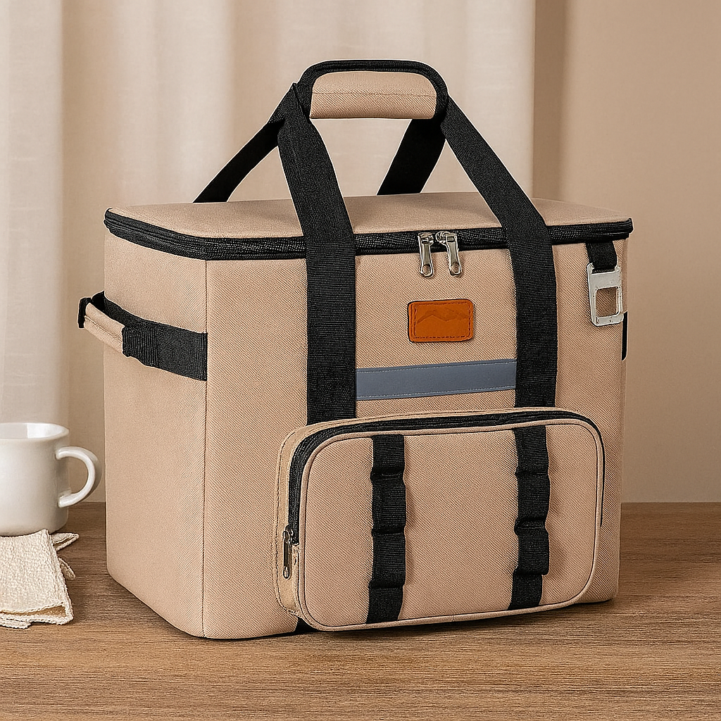 Große, faltbare Kühltasche – Multifunktionale Picknick- & Campingtasche mit mehreren Fächern