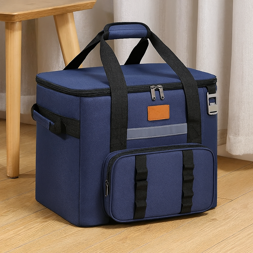 Große, faltbare Kühltasche – Multifunktionale Picknick- & Campingtasche mit mehreren Fächern