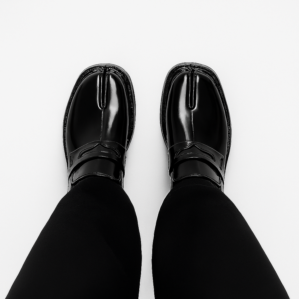 Kevin - Zapatos para hombre con puntera dividida y suela gruesa