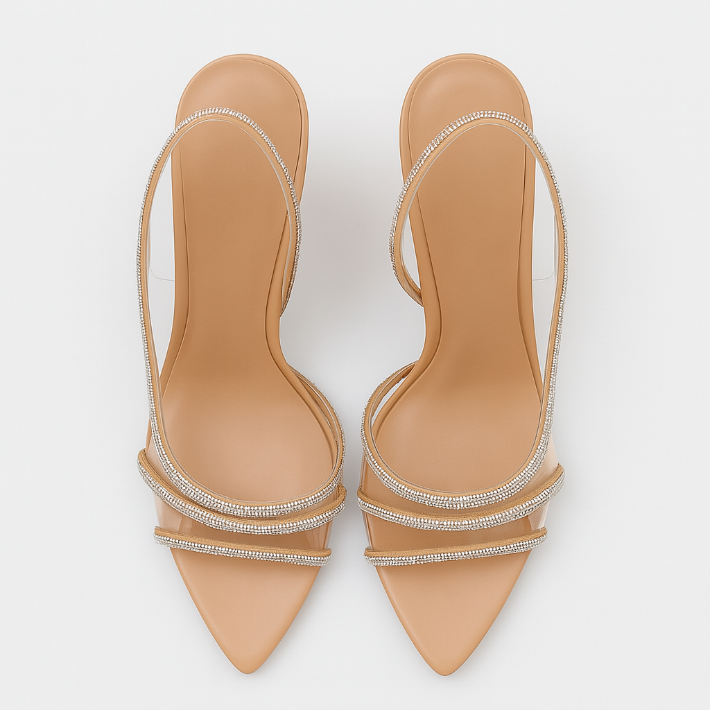 Serafina - Stiletto Slingback Peep Toe Schuhe