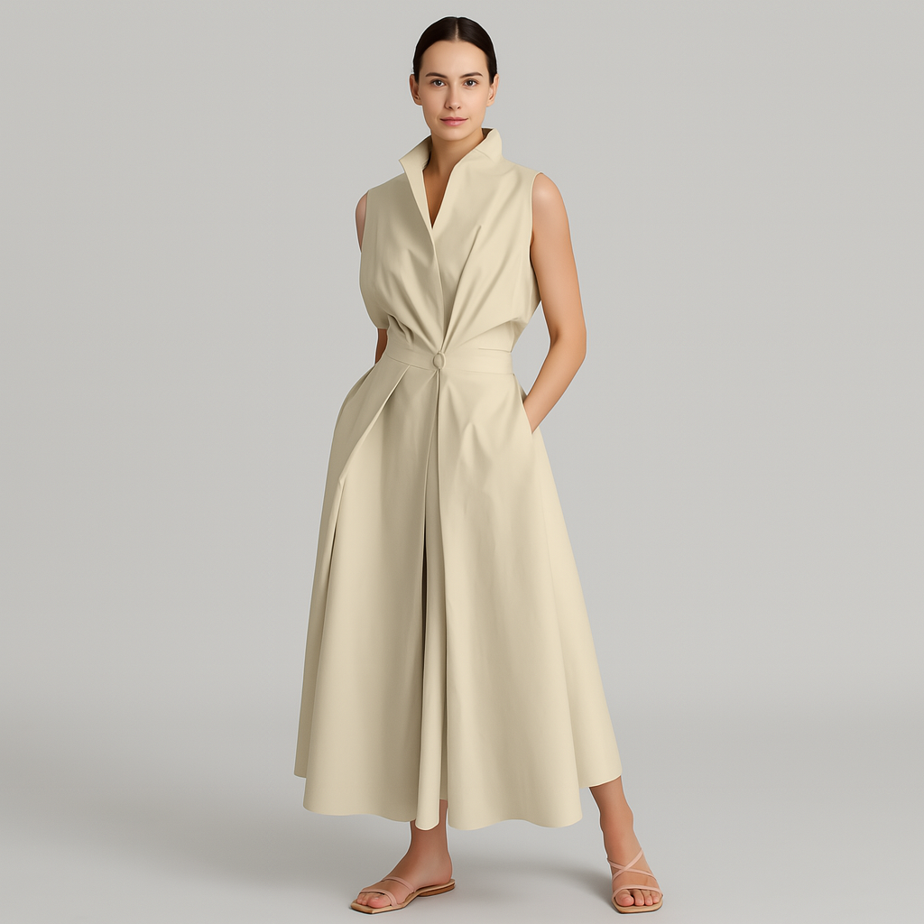 Seraphine - Sommerkleid aus Baumwolle mit Kragen