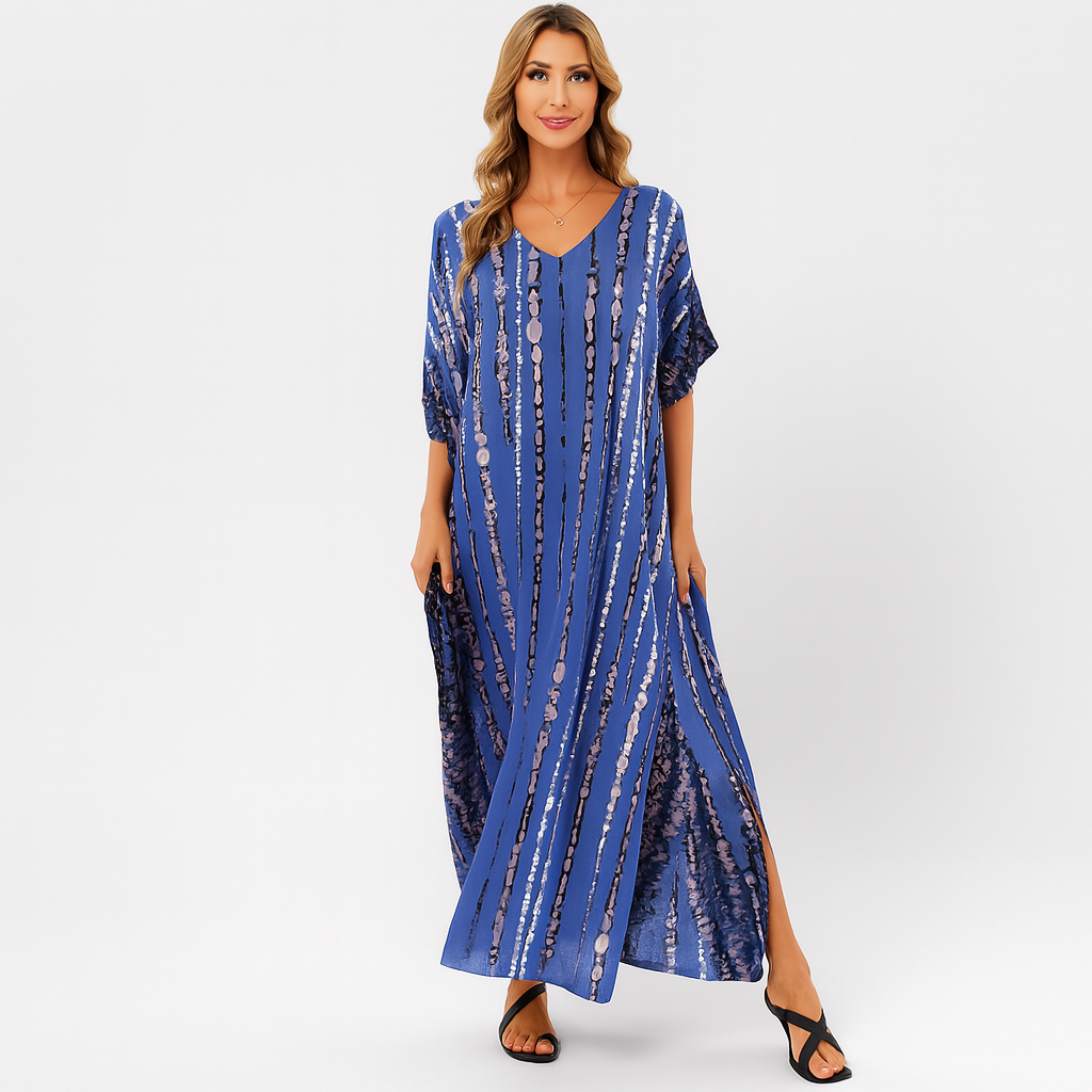 Cassandra - Sommerliche lose Kaftan-Strandkleid
