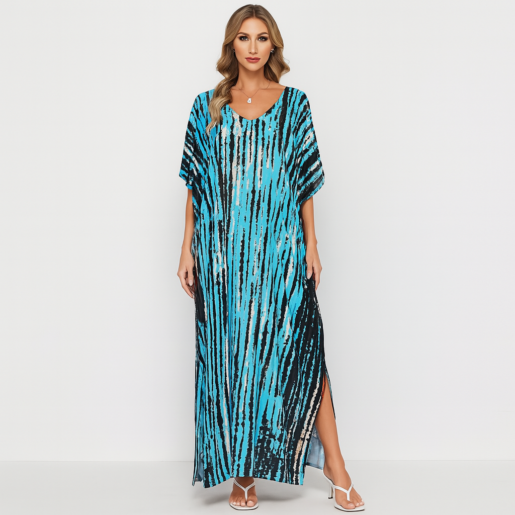 Cassandra - Sommerliche lose Kaftan-Strandkleid