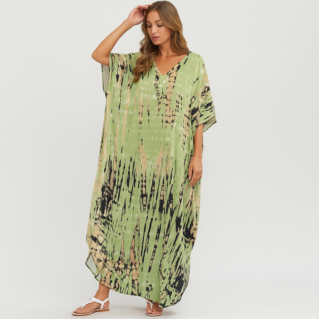 Cassandra - Vestido de playa suelto y veraniego tipo kaftán