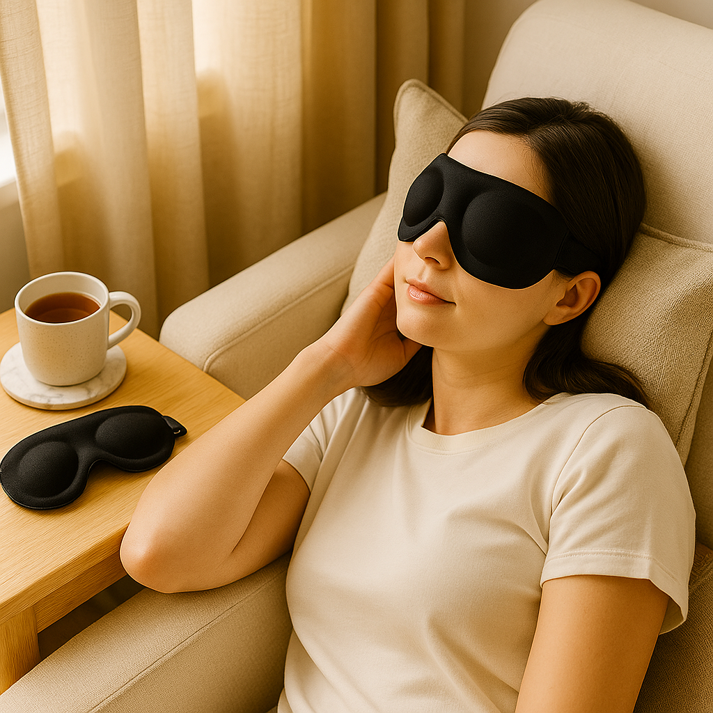 NoirRest - Ergonomischer 3D-Schlafmaske für vollständiges Dunkelheitsschutz