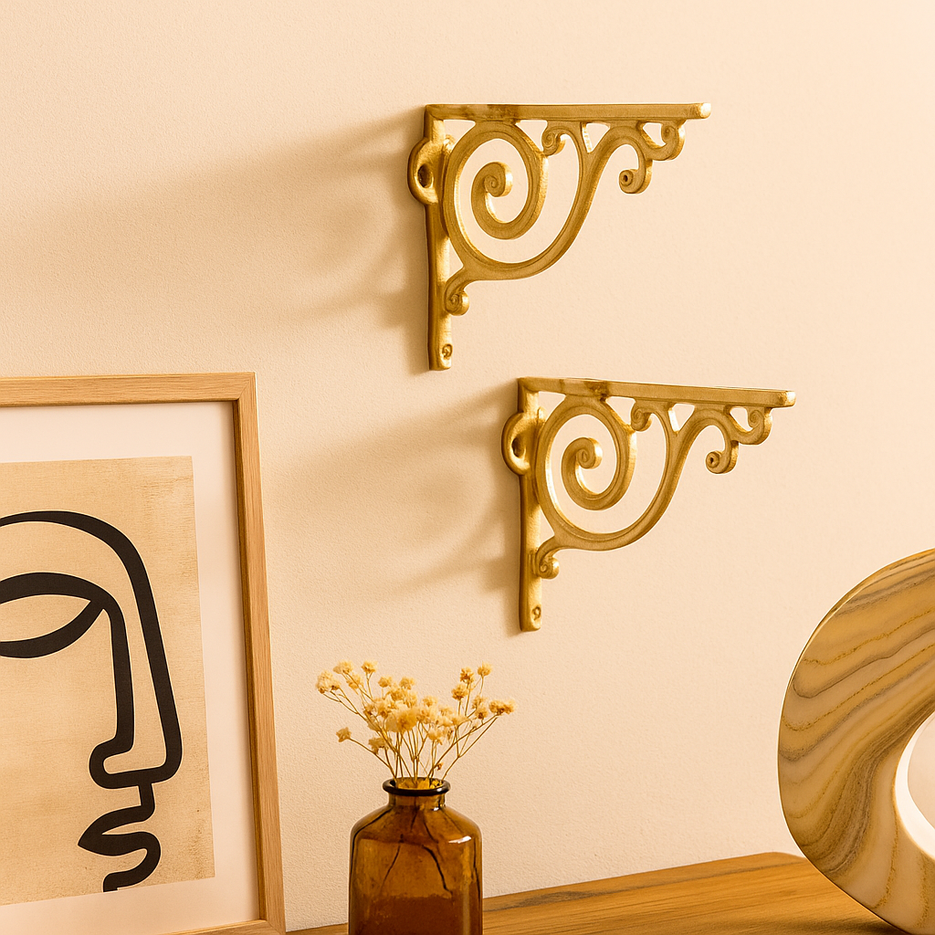 Glorine - Goldener viktorianischer Spiral-Wandhalter