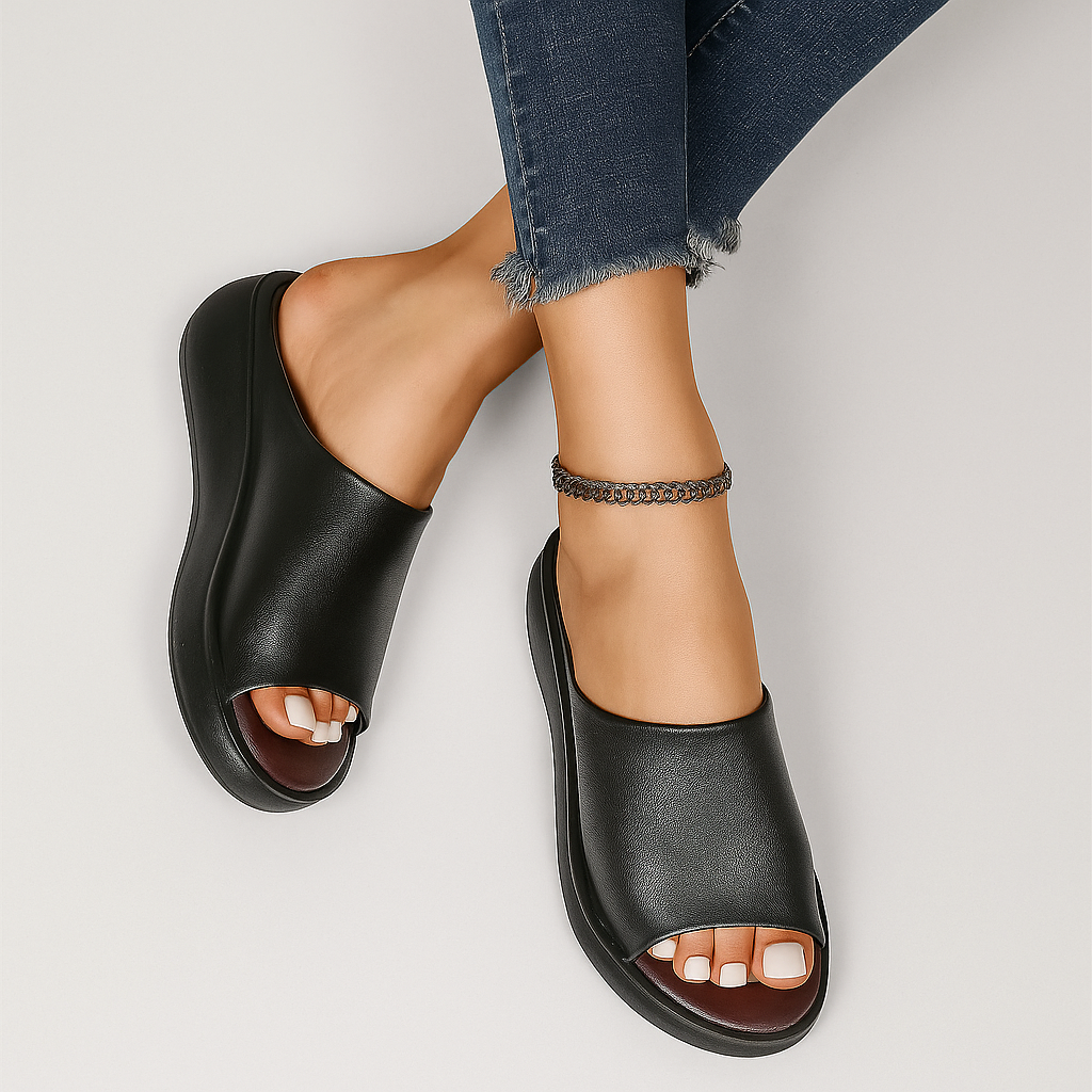 Cannary – Platform Sandalen mit offener Zehenpartie und breitem Keilabsatz