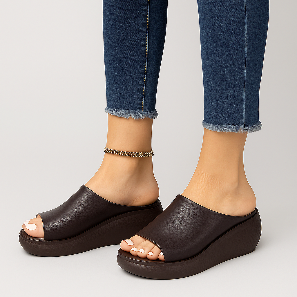 Cannary – Platform Sandalen mit offener Zehenpartie und breitem Keilabsatz