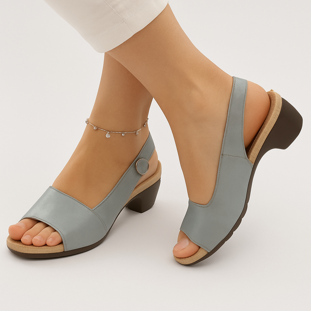 Clarise – Elegante slingback-sandaler med lav hæl