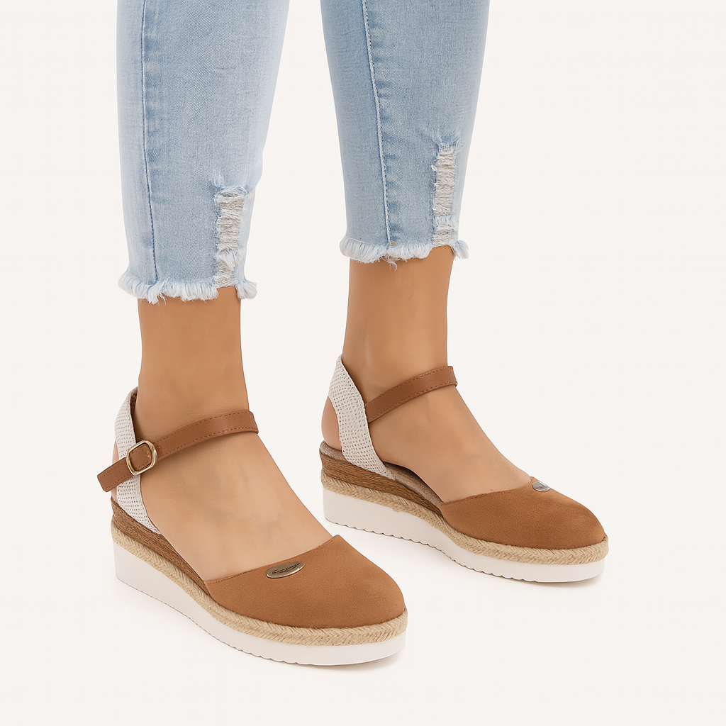 Angie – Elegante Keilsandalen mit Kreuzriemen für Damen