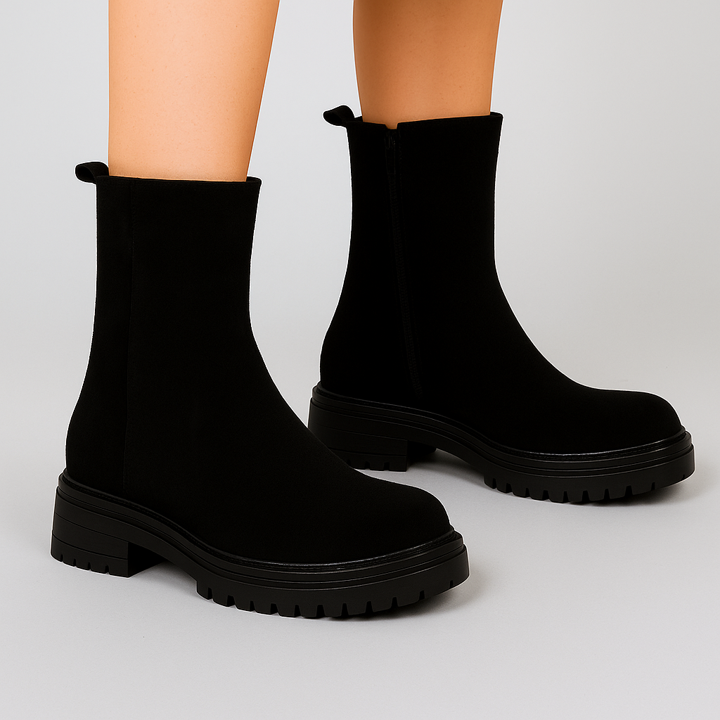 Minda – Robuste Schnürstiefel mit Plateausohle