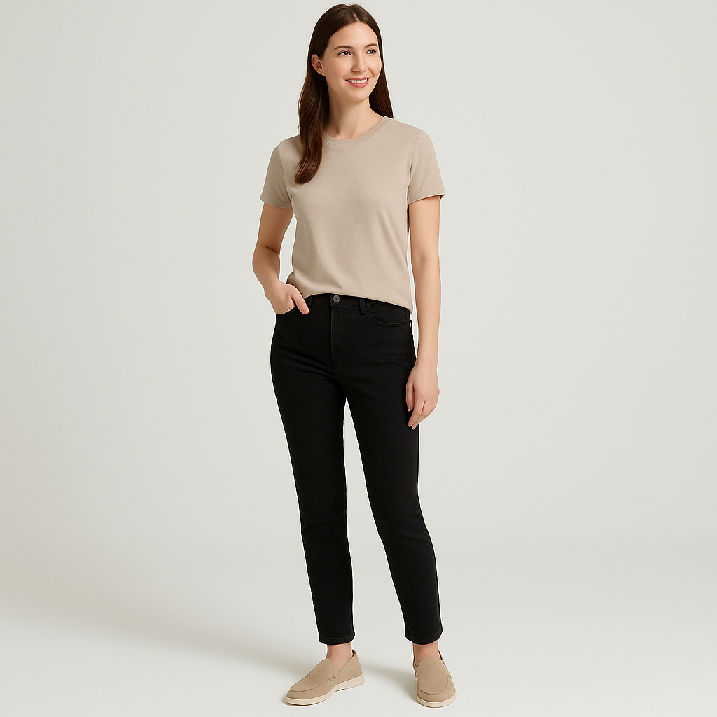 Nora - Mocasín de ante con suelas blancas