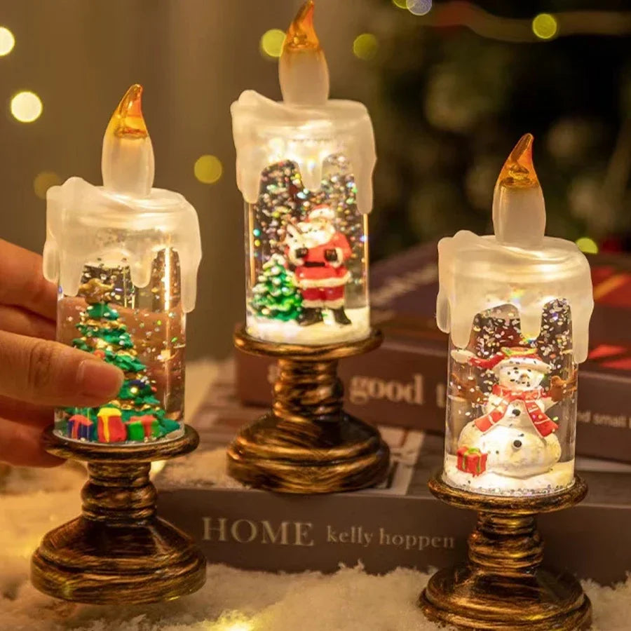 Décorations pour cheminée avec lumières de Noël