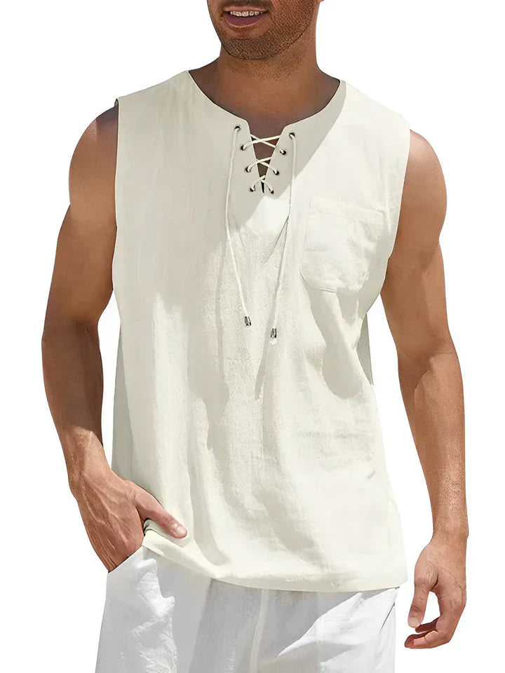 Geo - Camiseta sin mangas de verano cómoda para hombres