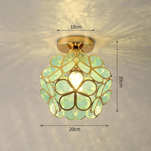 Ethereal Blossom - Stehlampe mit Kristallblättern