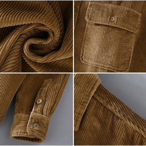 Ivan - Langärmliges Cordhemd mit Taschen