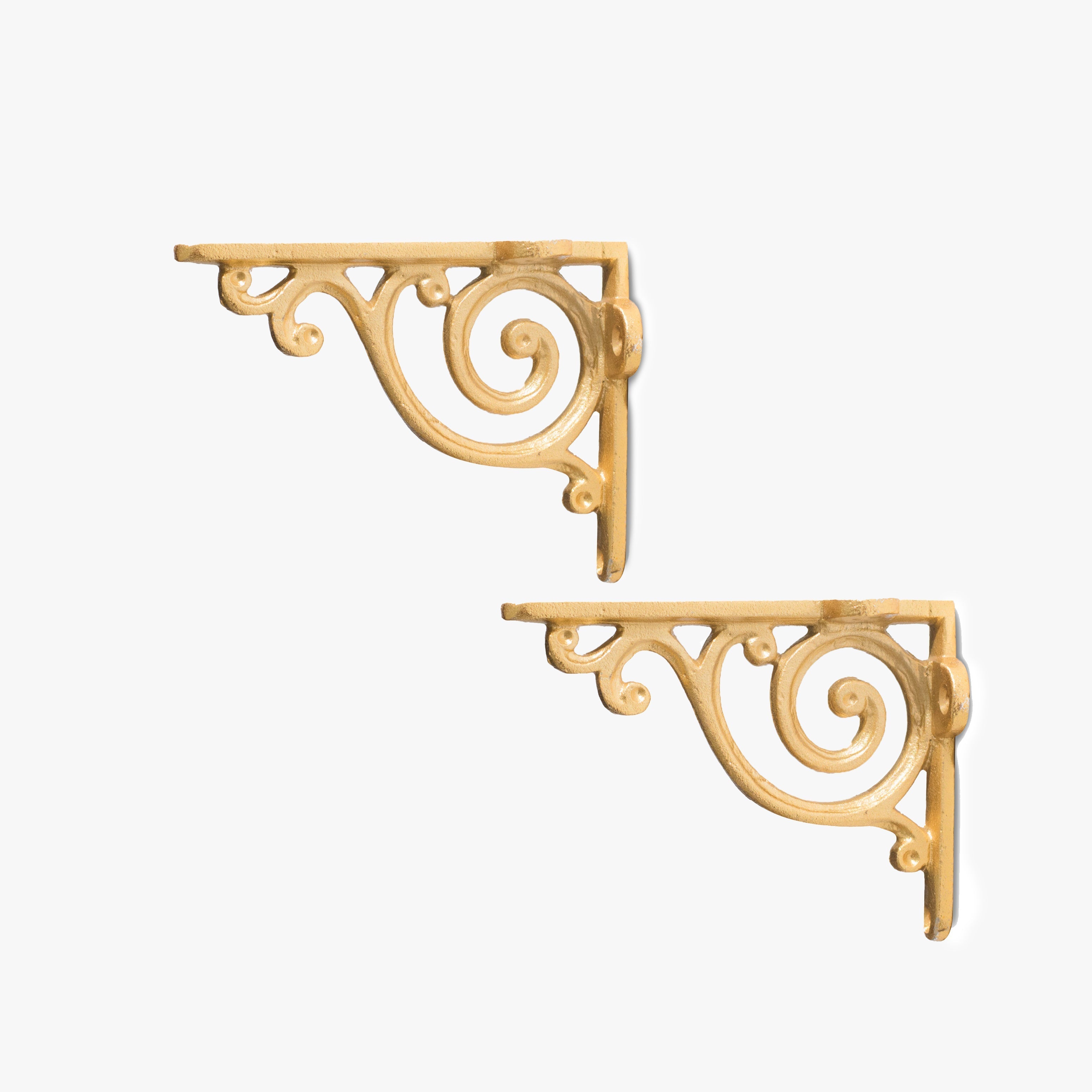 Glorine - Soporte de pared en espiral victoriano dorado