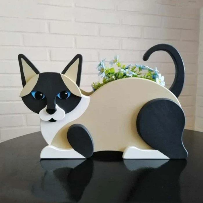 Purrfect maceteros – macetas para plantas en forma de gato DIY