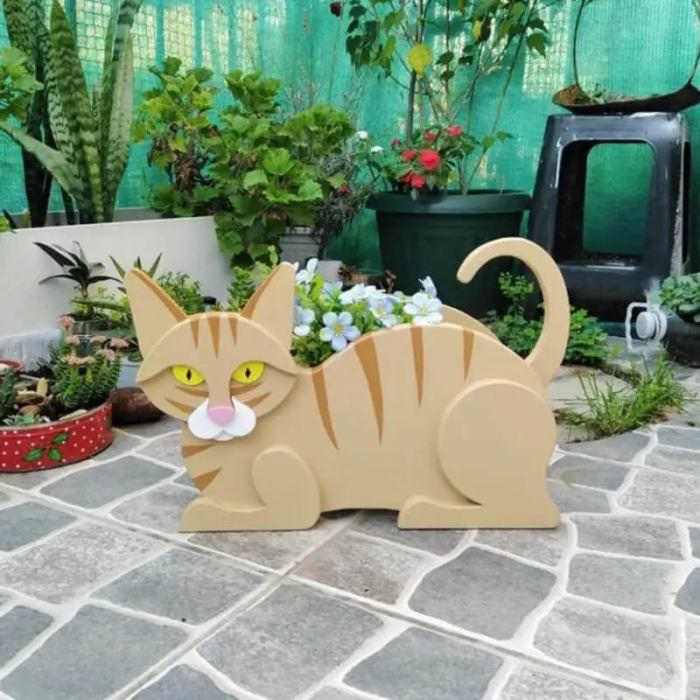 Purrfect maceteros – macetas para plantas en forma de gato DIY