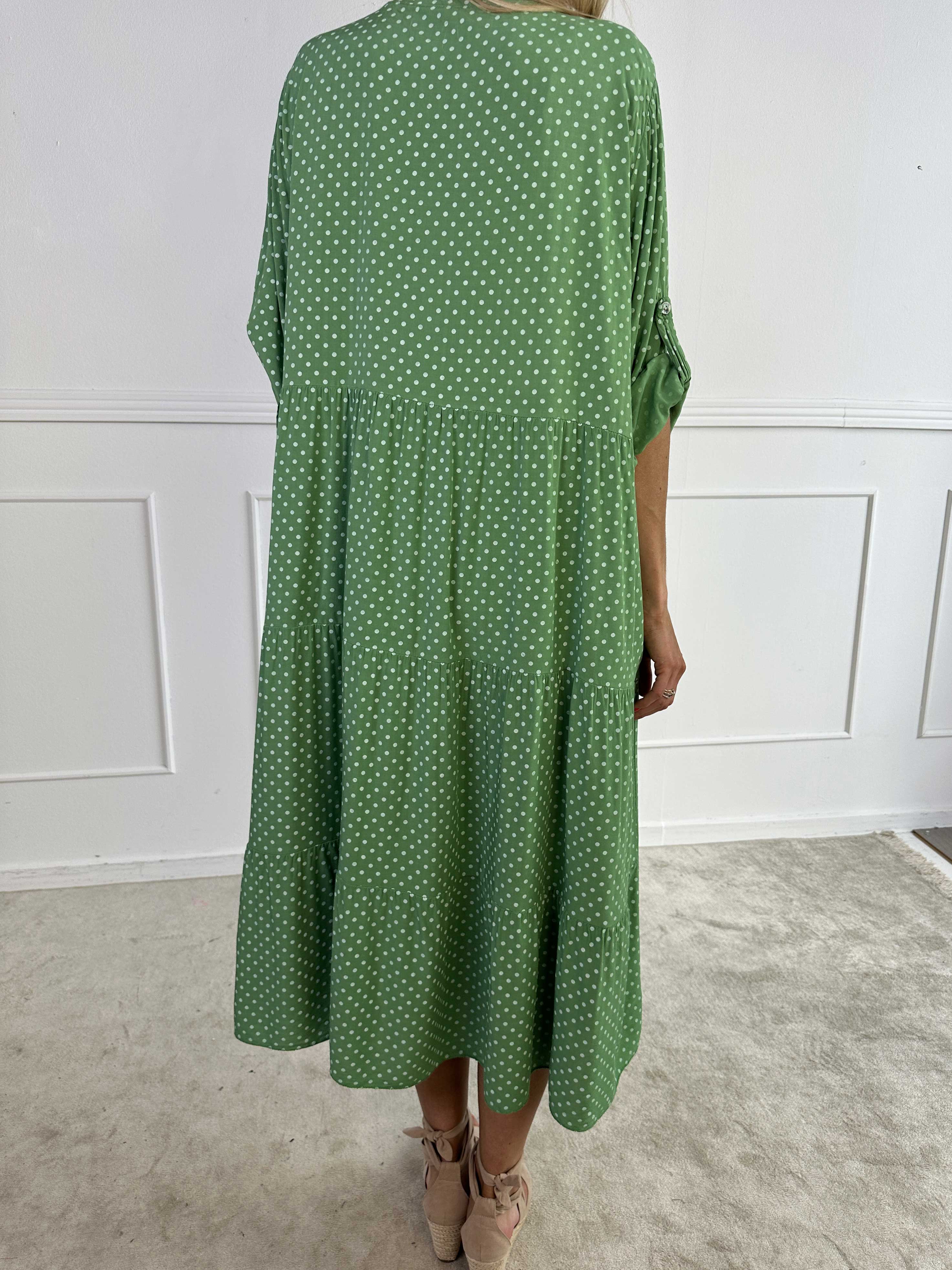 Margareth - Elegantes Punktemidikleid