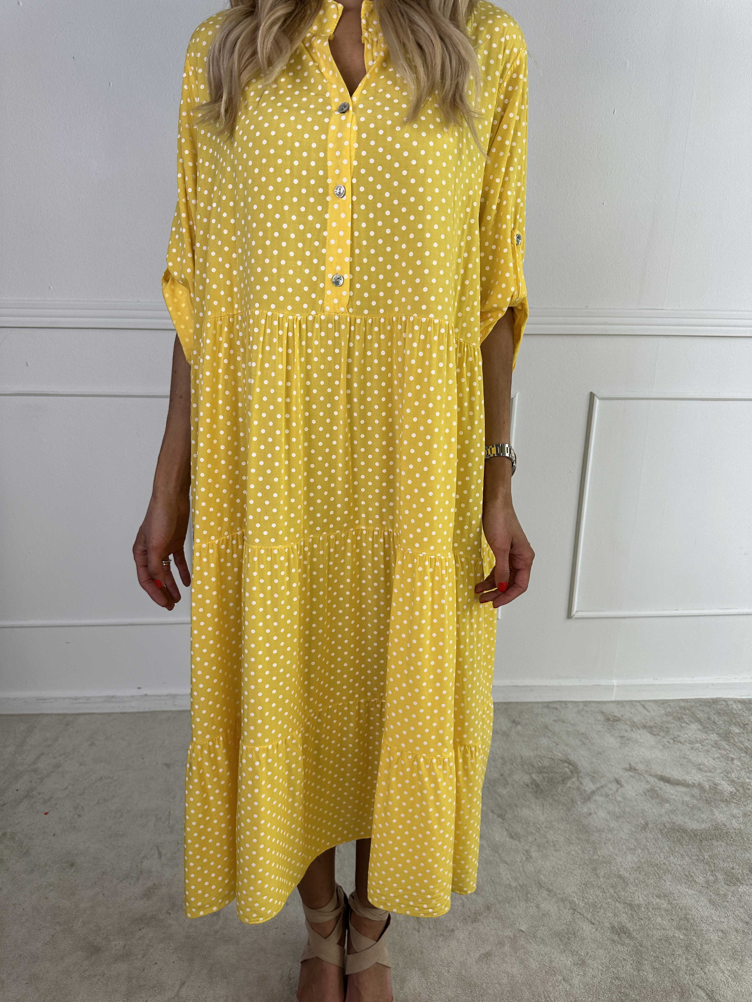 Margareth - Elegantes Punktemidikleid