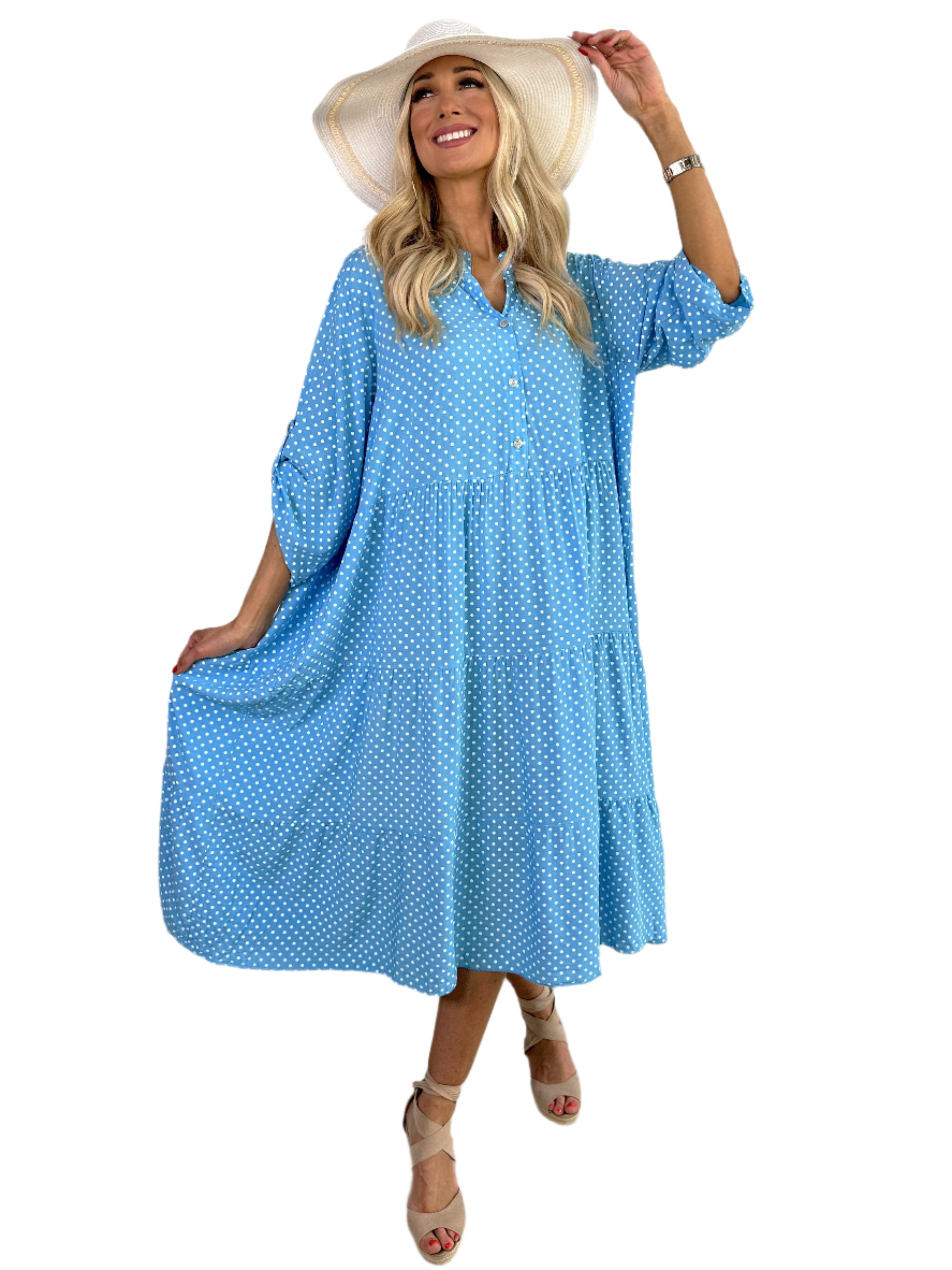 Margareth - Elegantes Punktemidikleid