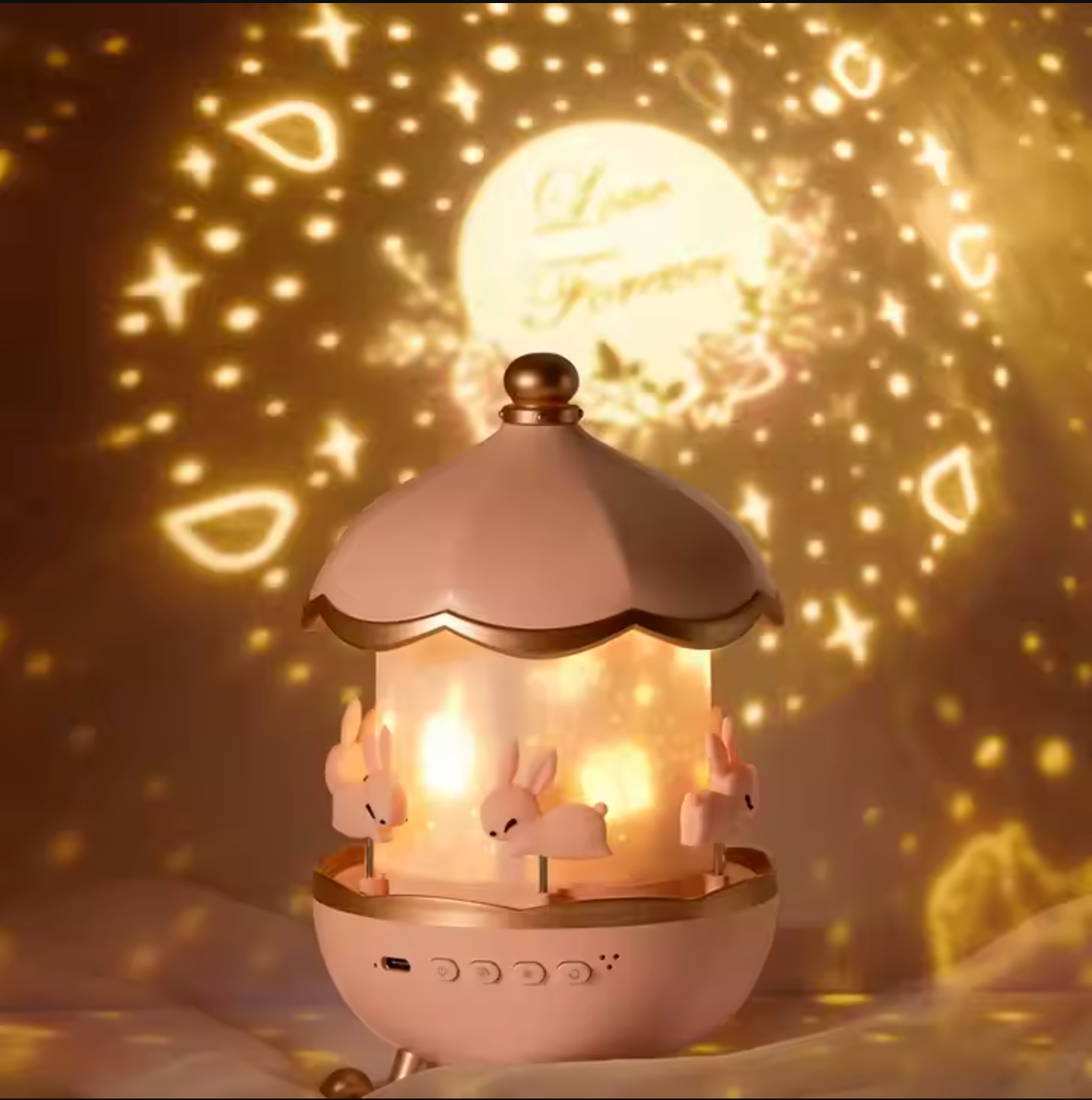 DreamWhirl - Nachtlichter-Projektor mit rotierenden Szenen