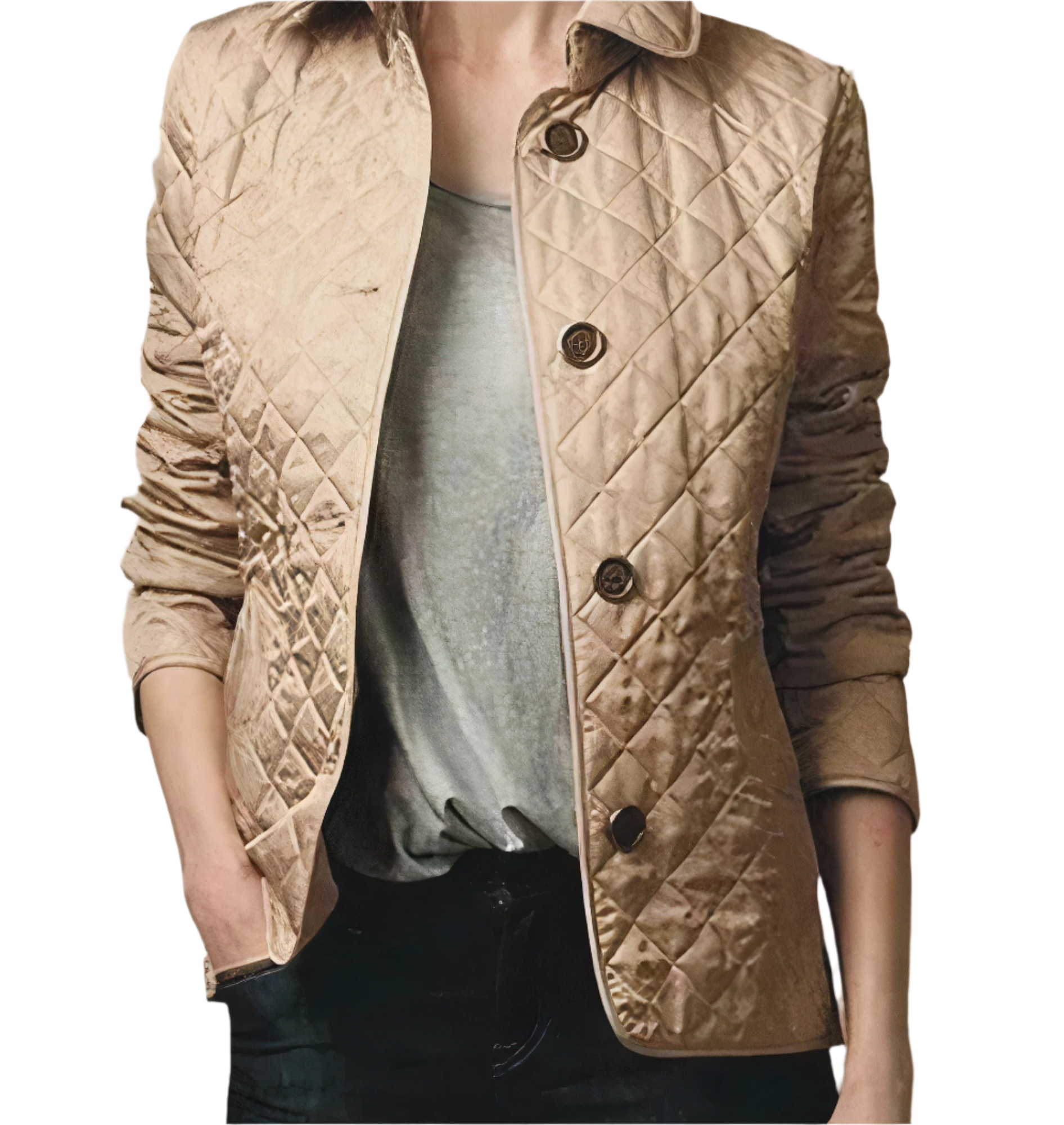 Sanna – Leichte Jacke aus Seide-Bomuldmischung