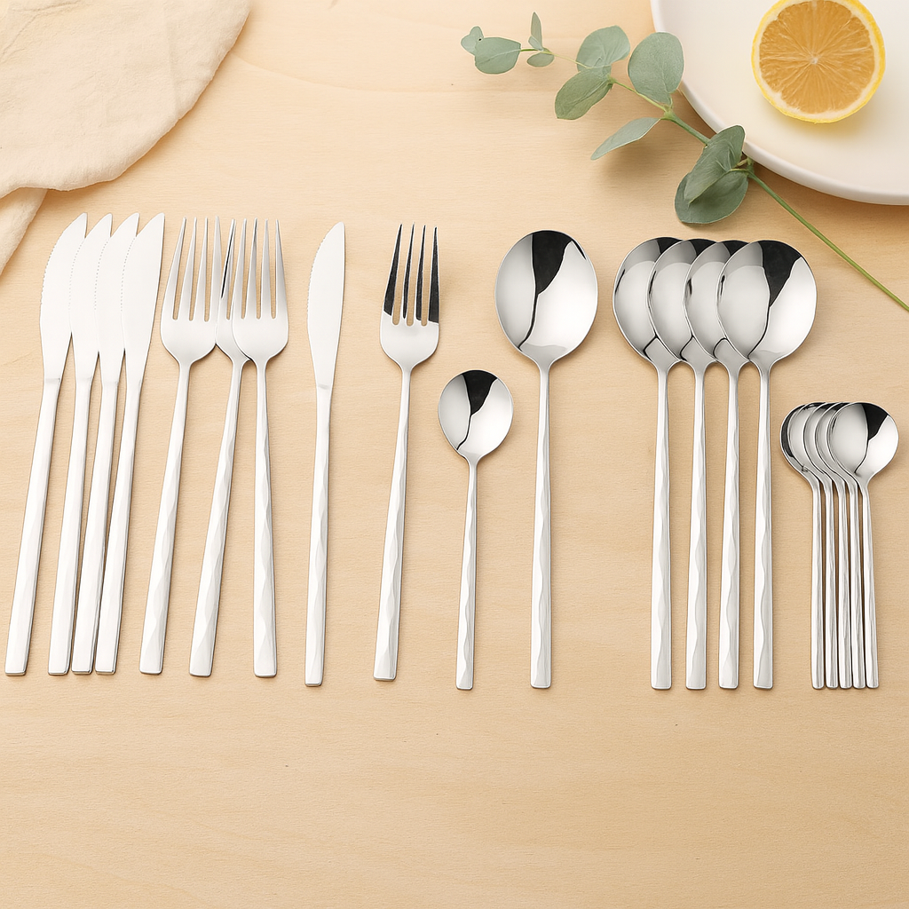 Edric | Set de servir de acero inoxidable de 24 piezas