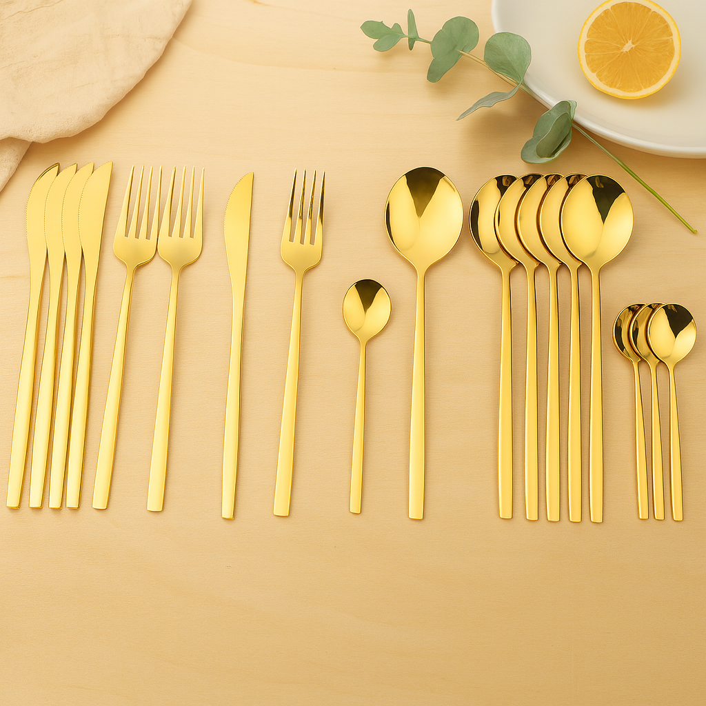 Edric | Set de servir de acero inoxidable de 24 piezas