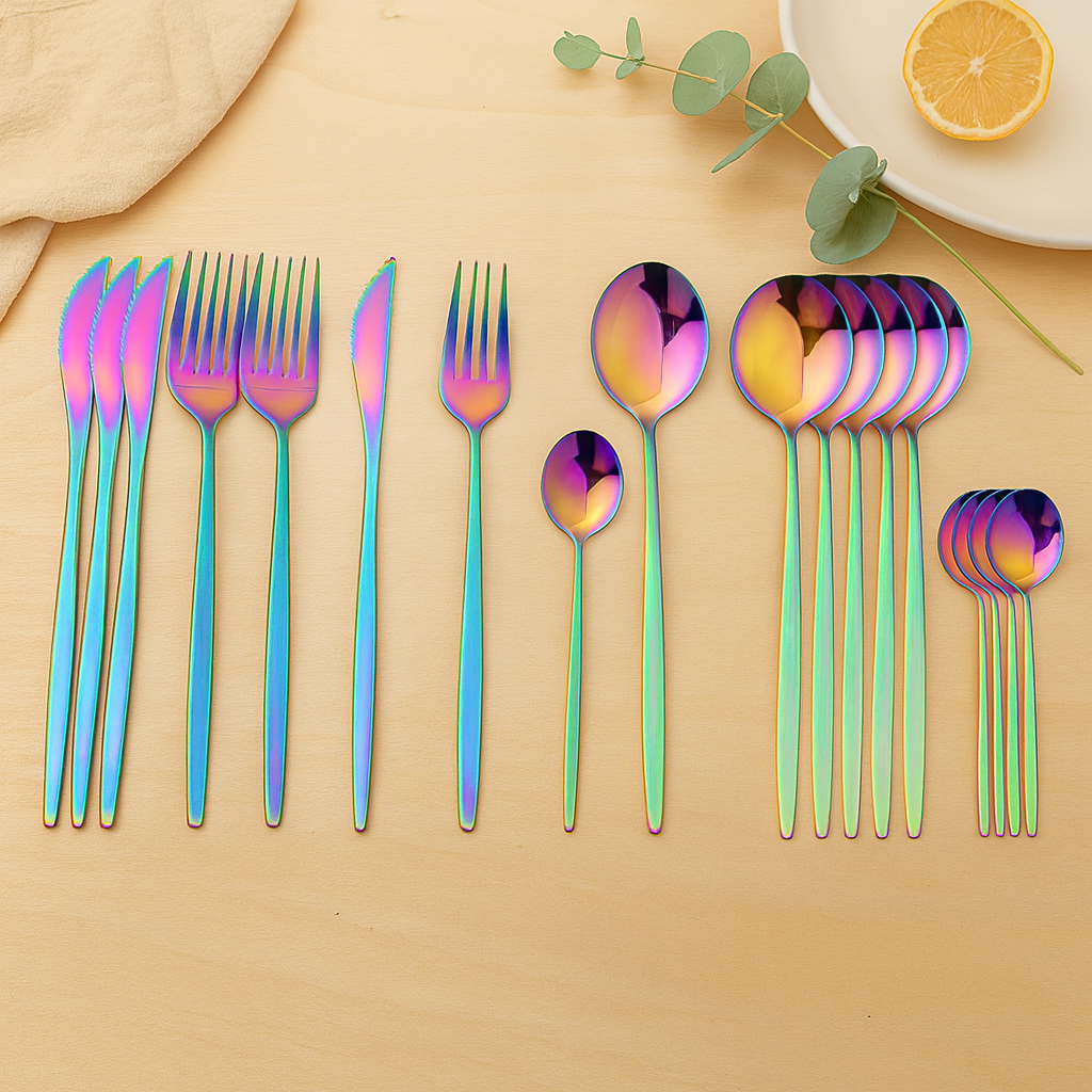 Edric | Set de servir de acero inoxidable de 24 piezas