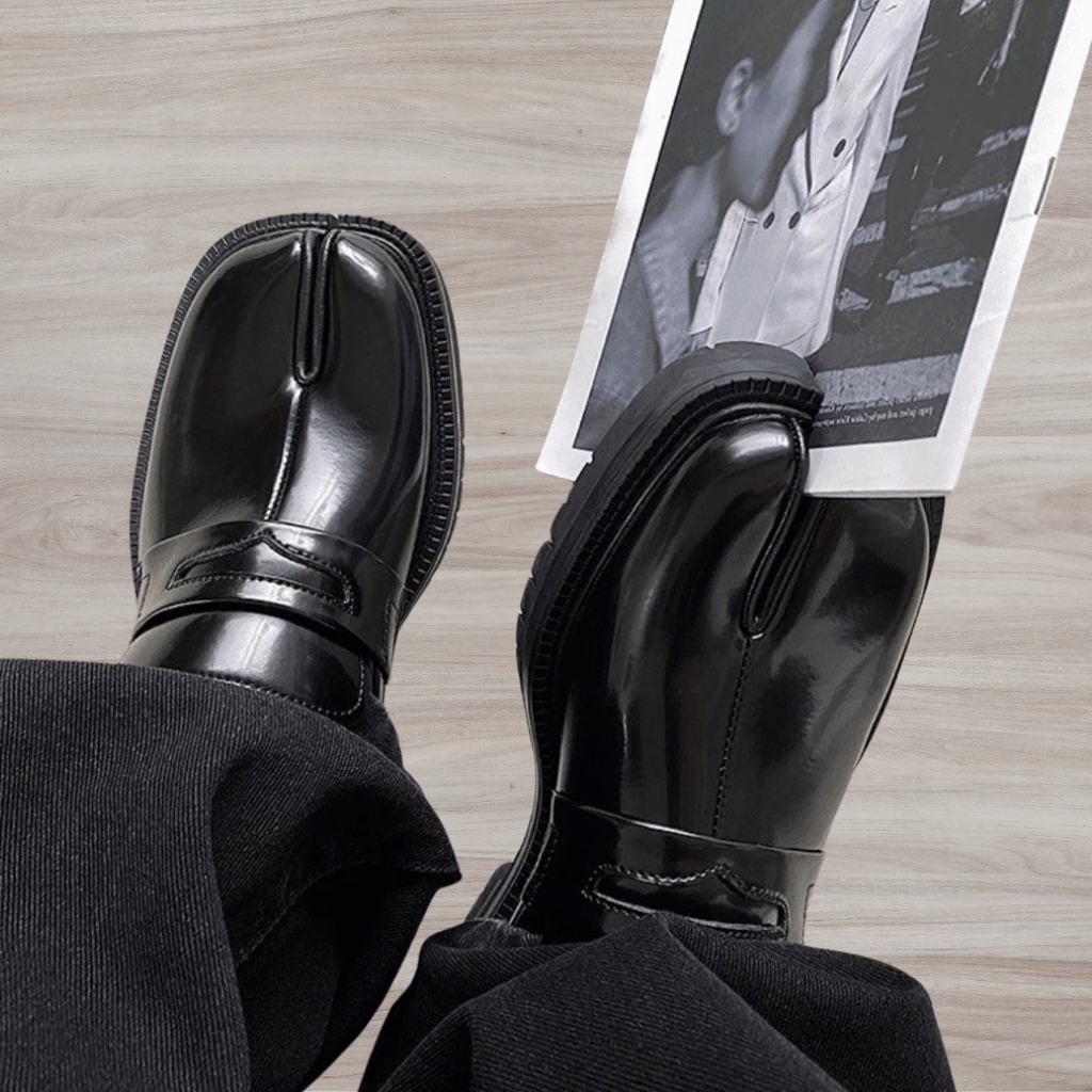 Kevin - Zapatos para hombre con puntera dividida y suela gruesa