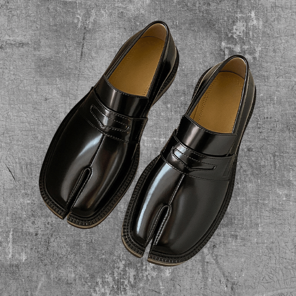 Kevin - Zapatos para hombre con puntera dividida y suela gruesa