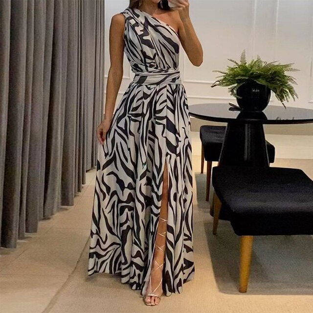 Dana - Elegante Ein-Schulter-Maxikleid