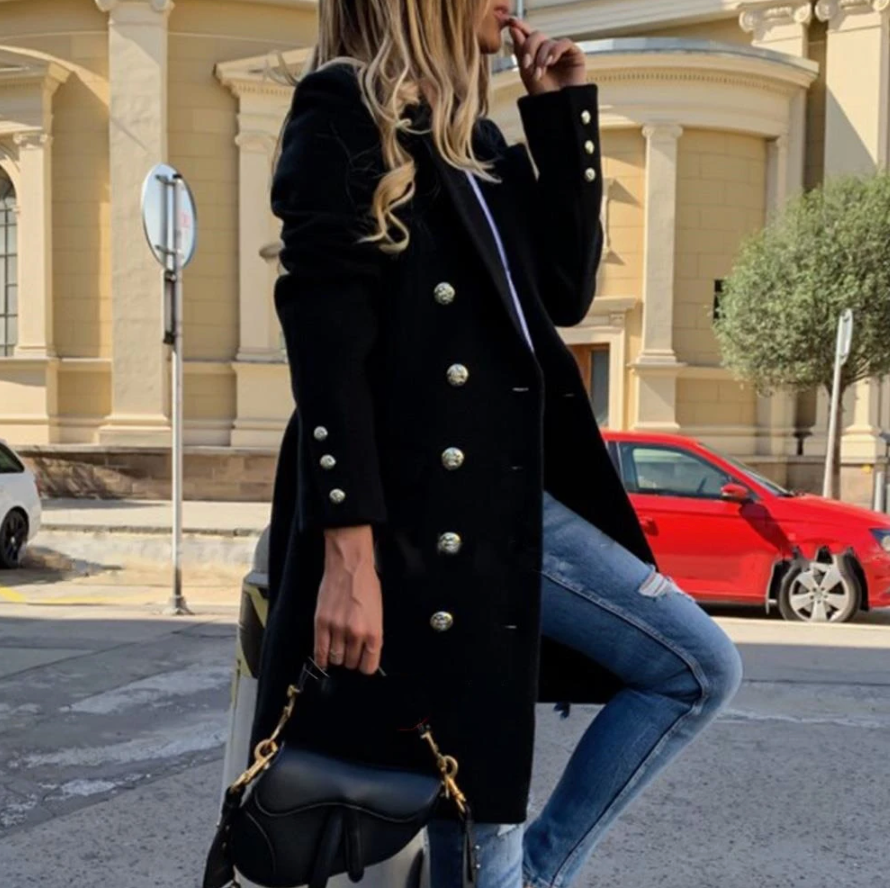 Ellen - Lange Wolljacke