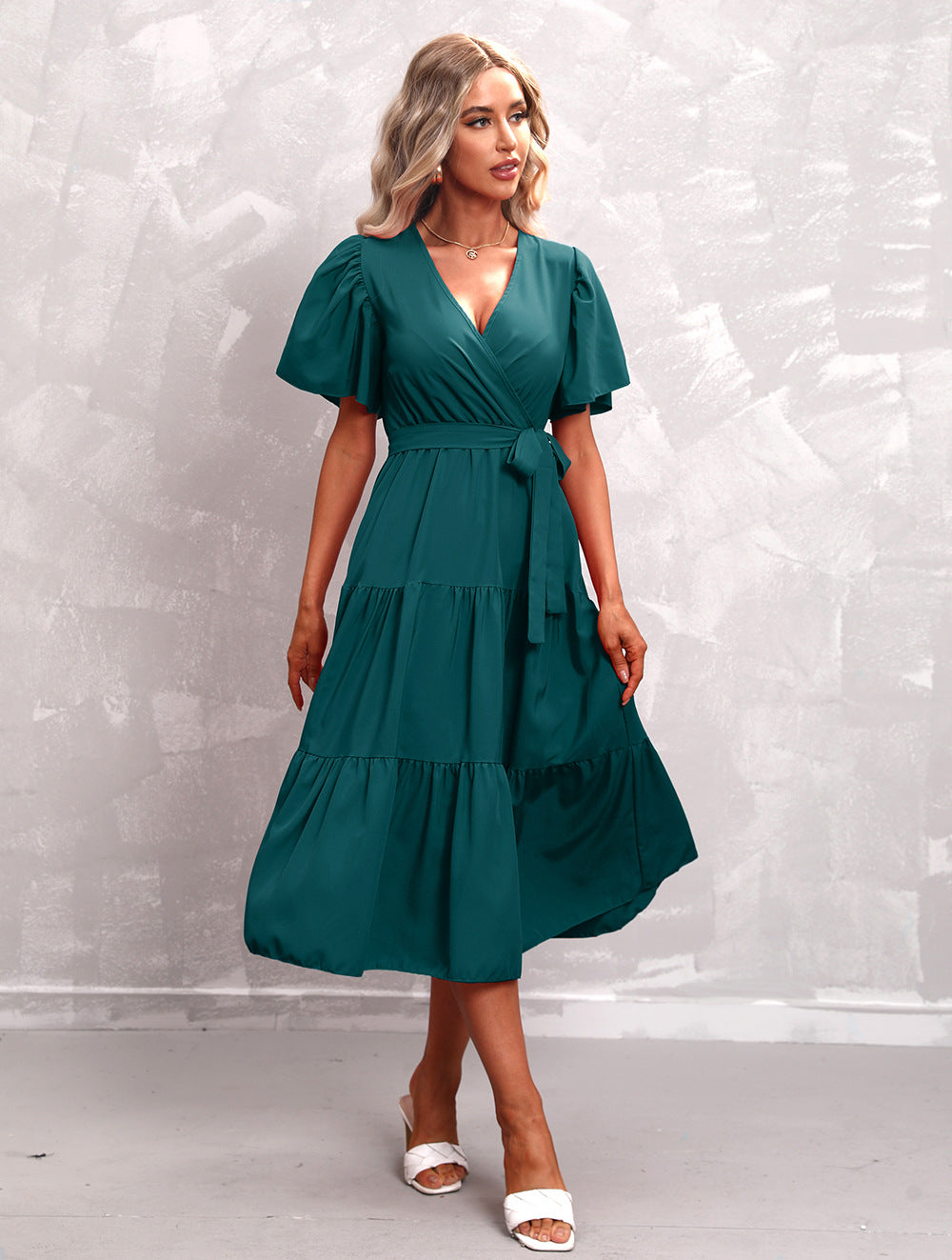Elvira - Midikleid mit Rüschen