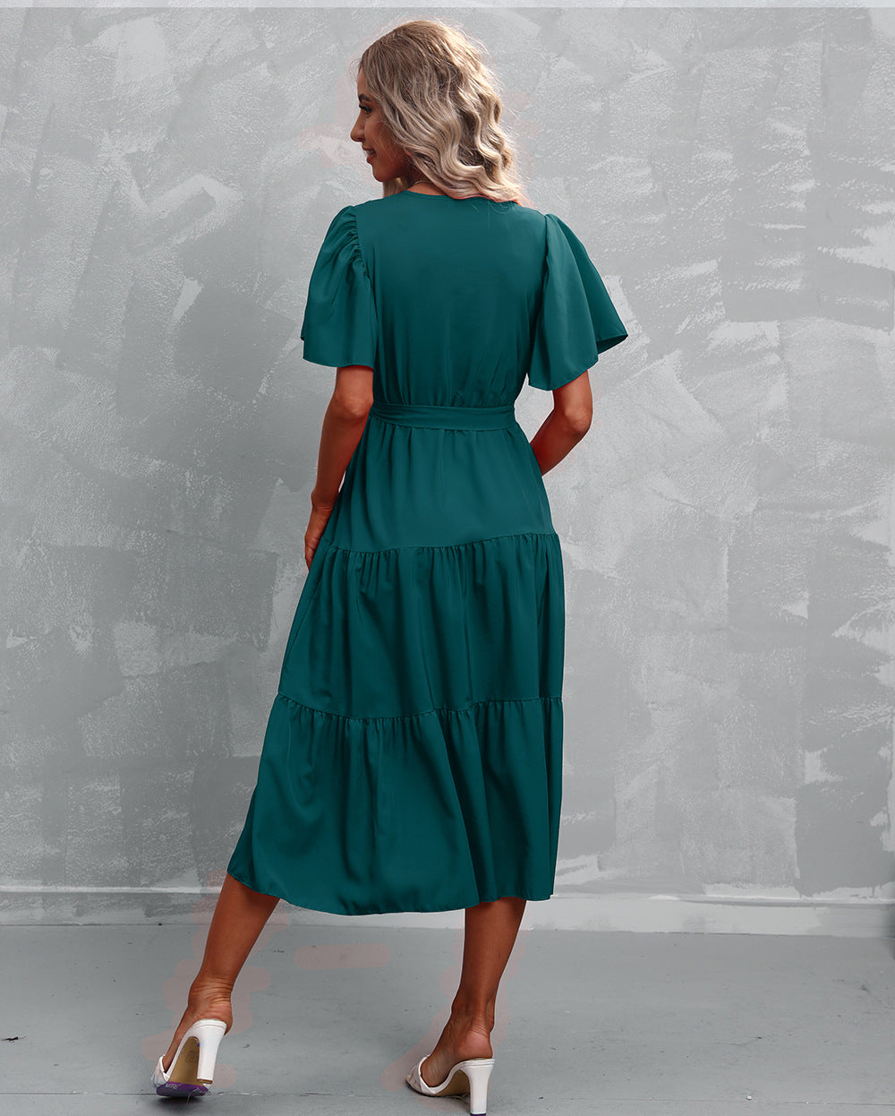 Elvira - Vestido midi con volantes