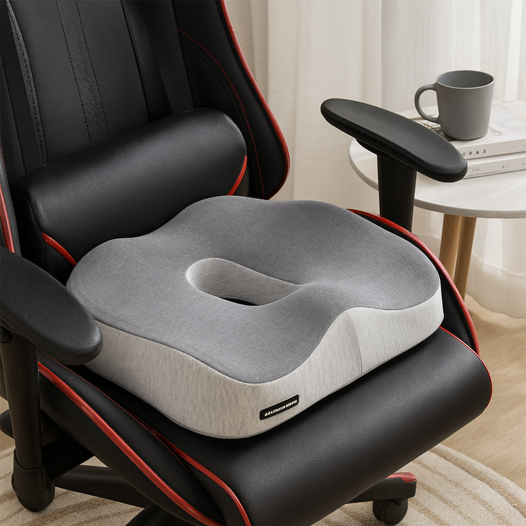 ErgoSit | Orthopädisches Memory Foam-Sitzkissen für Büro & Zuhause