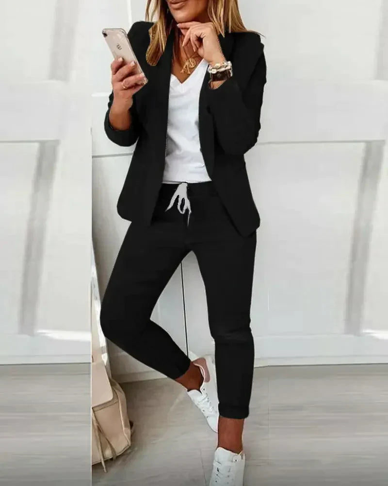 Frederikke - Pantalones con top a juego y conjunto de blazer