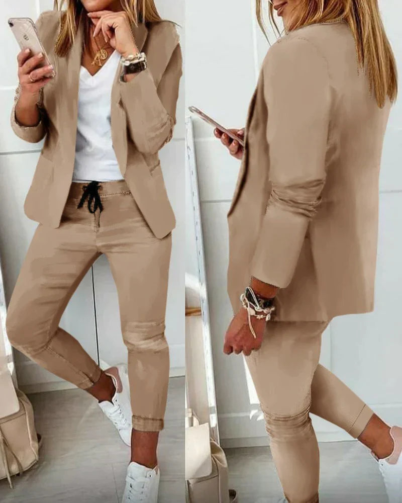 Frederikke - Pantalones con top a juego y conjunto de blazer