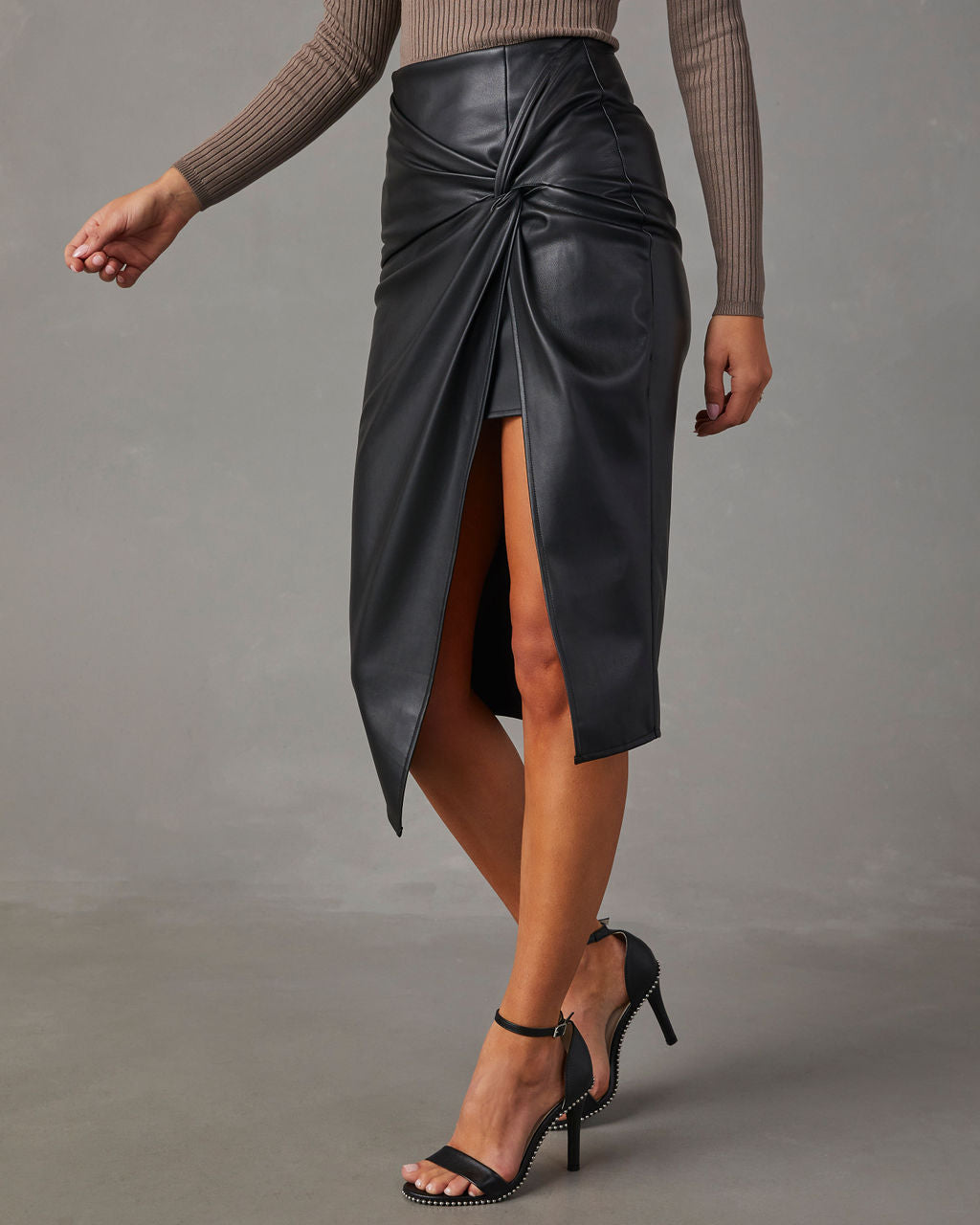 Julie - Lederrock mit Schlitz für Frauen