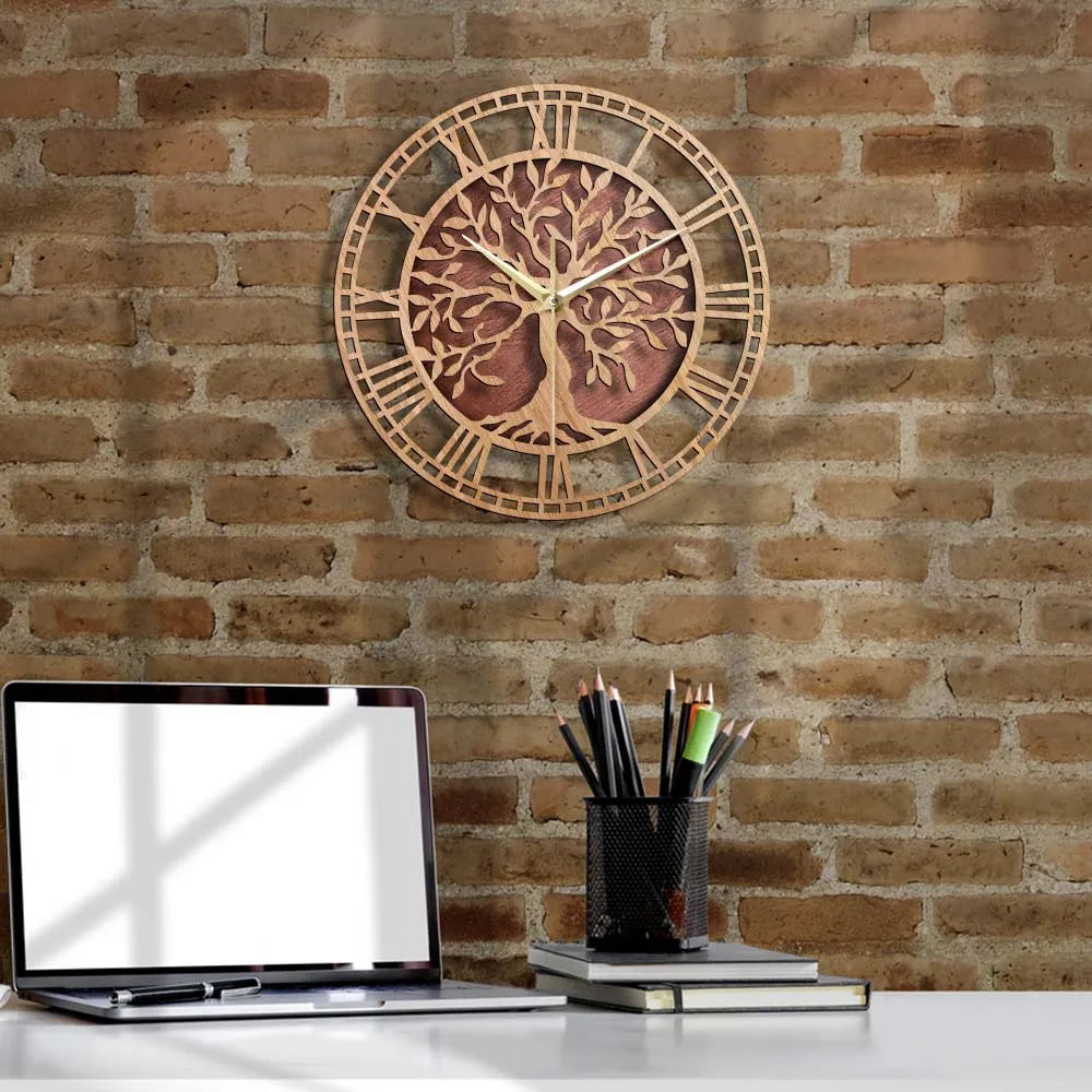 Everwood Zeitnehmer - Holz Wanduhr